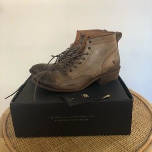Frye Brown Lace Up Boots for Women